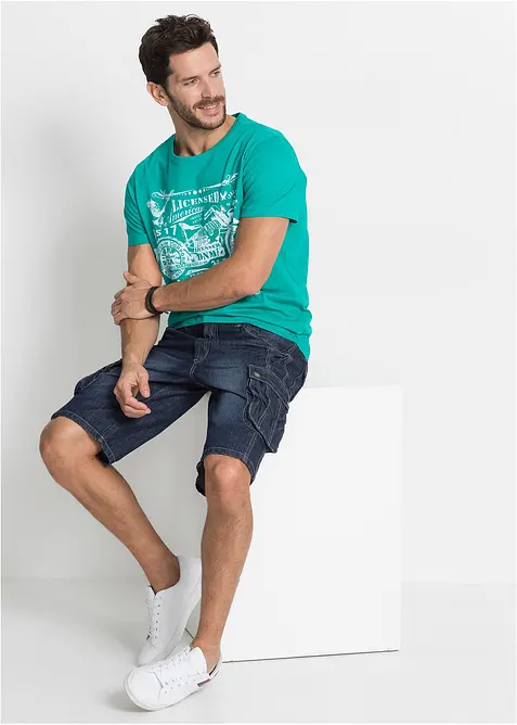 Cargo-bermudashorts i denim, Regular Fit, bonprix