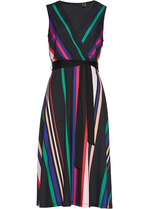 Trikotkjole med knytebelte, bonprix