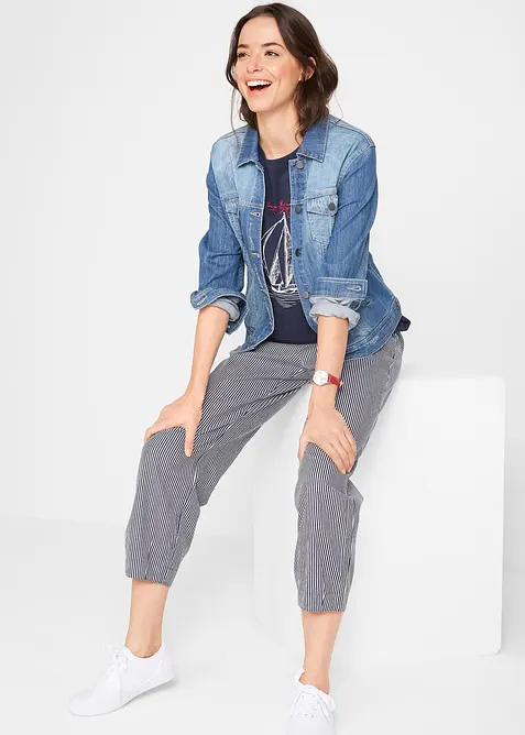 7/8-lang bukse med lin, bonprix