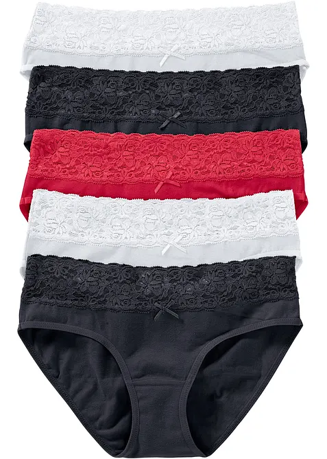 Truse med blonder (5-pack), bonprix