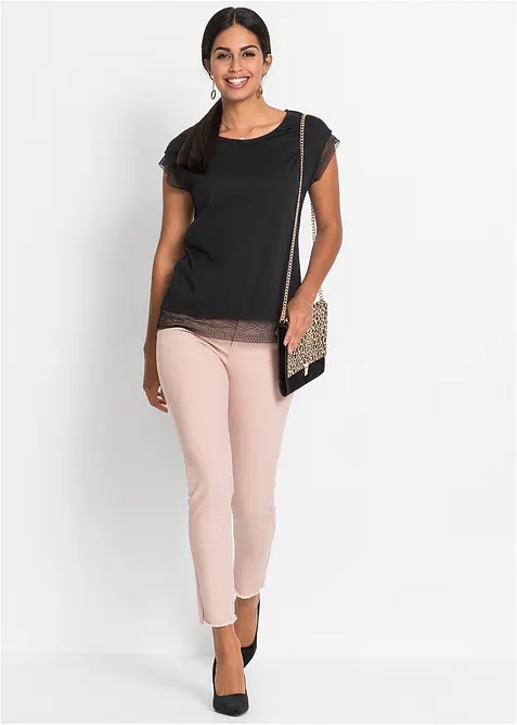 Boxy topp i bomull, bonprix