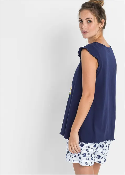 Kort pyjamas i 100% bomull, bonprix
