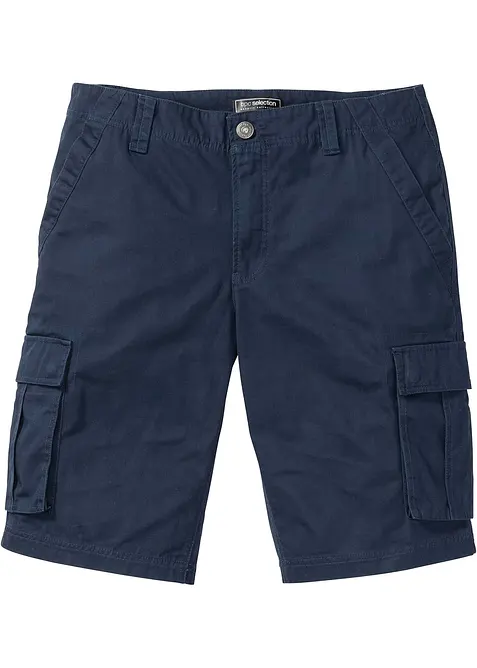 Bermudashorts i 100% bomull med cargolommer, Relaxed Fit, bonprix