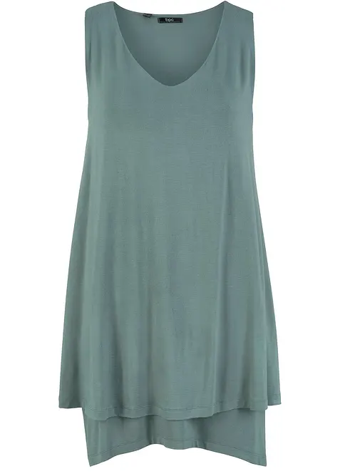 Lang, ermel&oslash;s lag p&aring; lag-topp i viskosemiks, bonprix