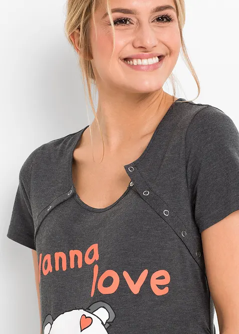 Kort mamma-pyjamas med &oslash;kologisk bomull, bonprix