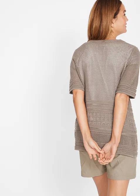 Cardigan med hullm&oslash;nster, bonprix