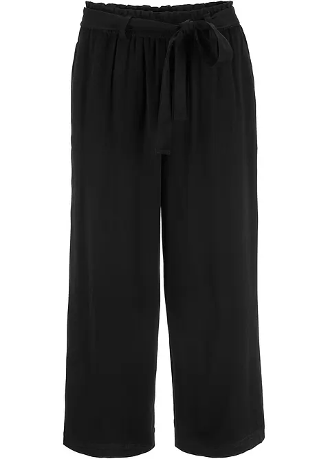 Culottes i viskose med knytebelte, bonprix