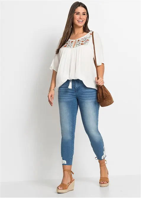 Krinklet tunika av myk viskose, bonprix