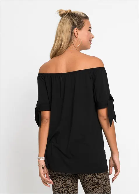 Off shoulder-topp med knyting, bonprix