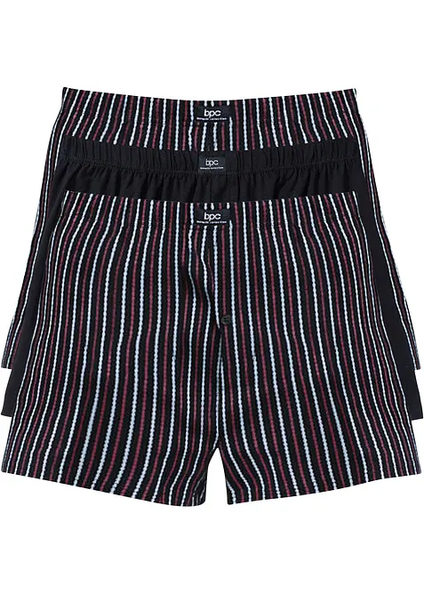 Vid boksershorts i bomullsjersey (3-pack), bonprix