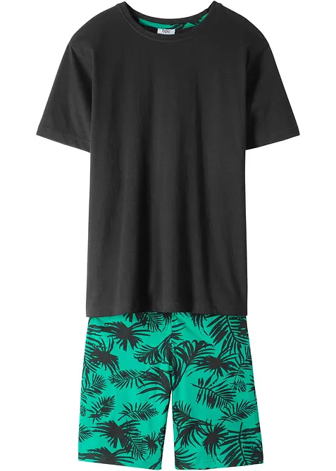 Kort pyjamas i 100% bomull (2-delt sett), bonprix