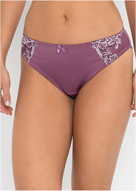 Truse med nydelig broderi (2-pack), bonprix