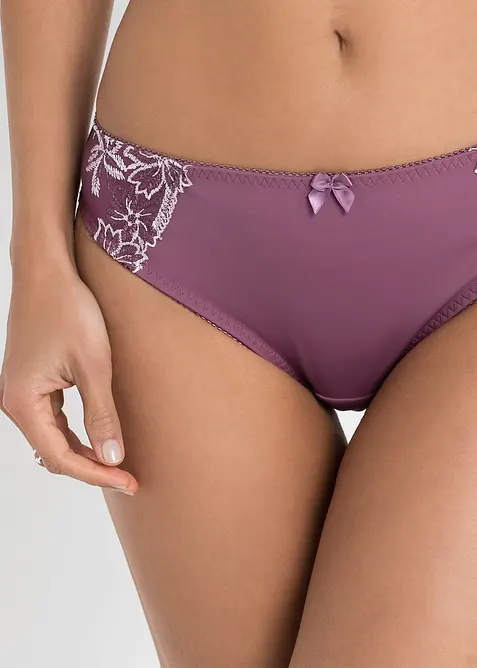 Truse med nydelig broderi (2-pack), bonprix