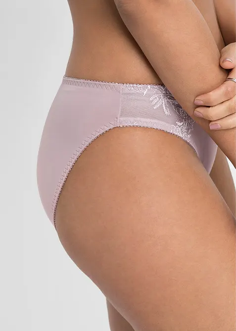 Truse med nydelig broderi (2-pack), bonprix