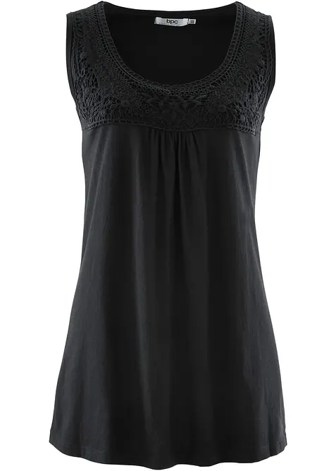 Lang bomullstopp med blonde, bonprix