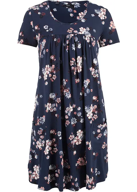 Kort jerseykjole i myk viskosemiks, bonprix