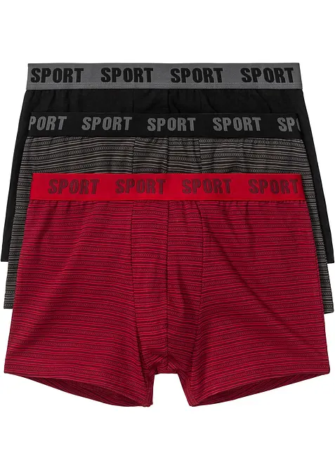 Boksershorts med bomull i ettersittende modell (3-pack), bonprix