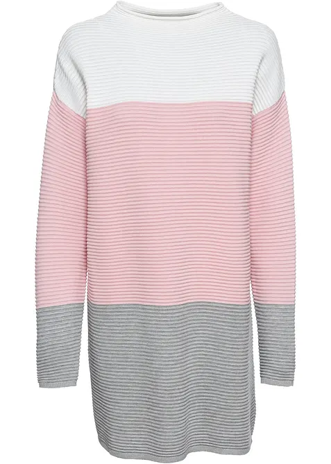 Lang genser med striper, bonprix