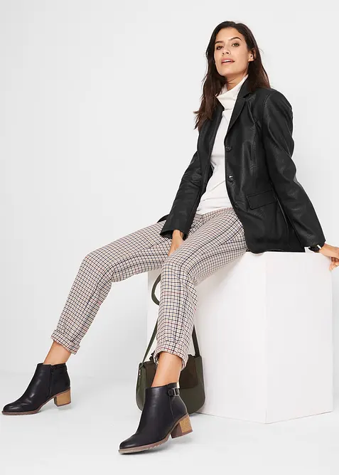 Lang blazer i imitert skinn, bonprix