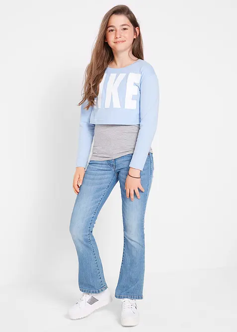 Bootcut-jeans med stretch, Mid Waist, bonprix