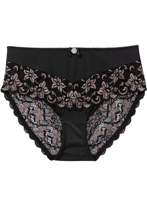 Truse med høy midje og nydelige blonder, bonprix