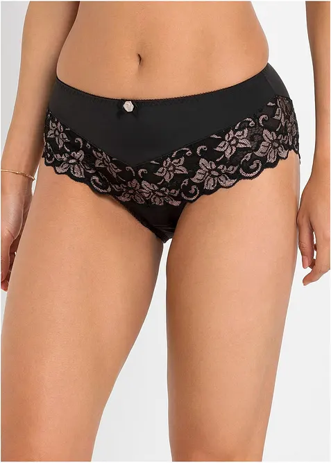 Truse med høy midje og nydelige blonder, bonprix