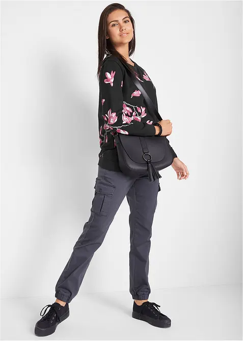 Sweatshirt av 100% bomull, i ledig snitt, bonprix