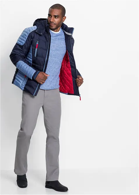 Vattert vinterjakke med avtagbar hette, bonprix