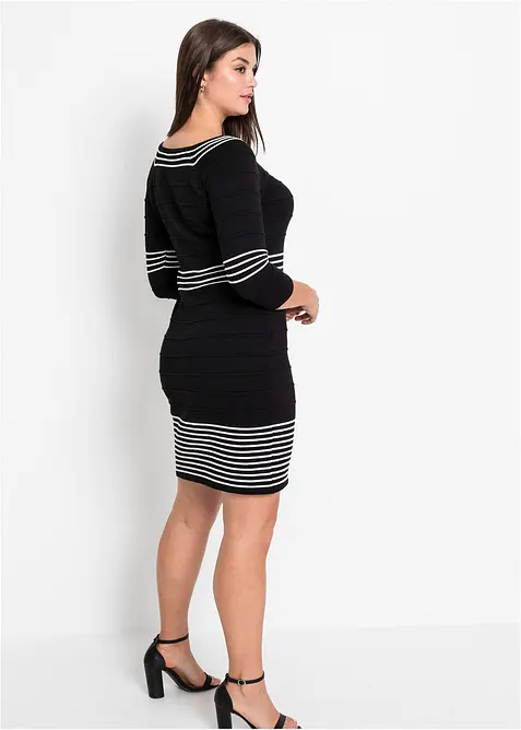 Strikkekjole i myk viskosemiks, bonprix