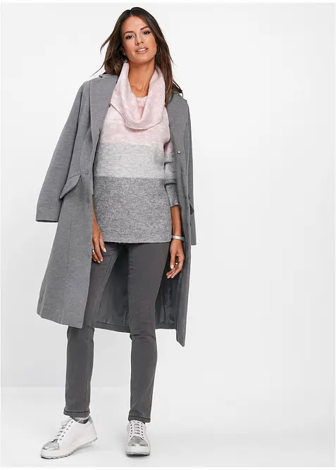 Genser med h&oslash;y, vid hals, bonprix