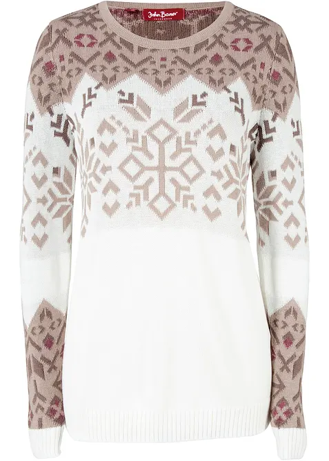 Genser med strikkemønster, bonprix