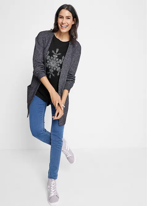 Langermet topp i 100% bomull, bonprix