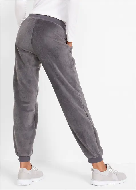 Fleece-joggebukse med komfortlinning, bonprix