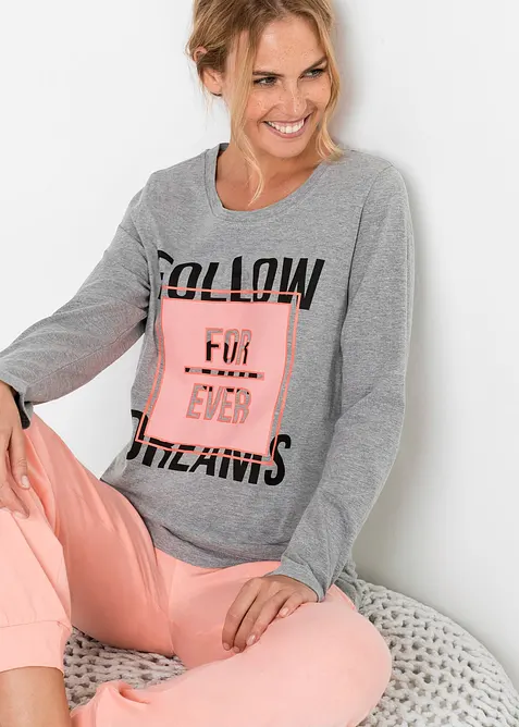 Pyjamas med økologisk bomull, bonprix