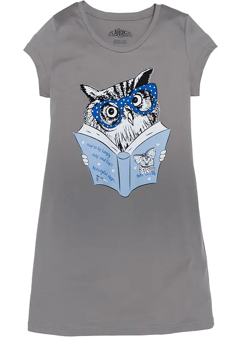 Kort nattkjole i 100% økologisk bomull, bonprix