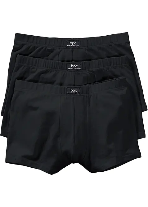 Boksershorts med bomull i ettersittende modell (3-pack), bonprix