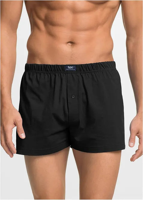 Vid boksershorts i bomullsjersey (3-pack), bonprix