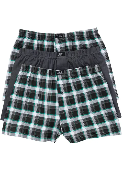 Vid boksershorts i bomullsjersey (3-pack), bonprix