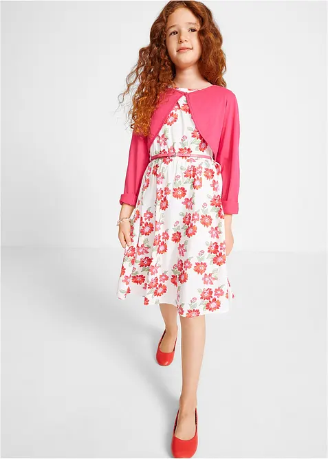 Kjole, belte og bolero (3-delt sett), bonprix