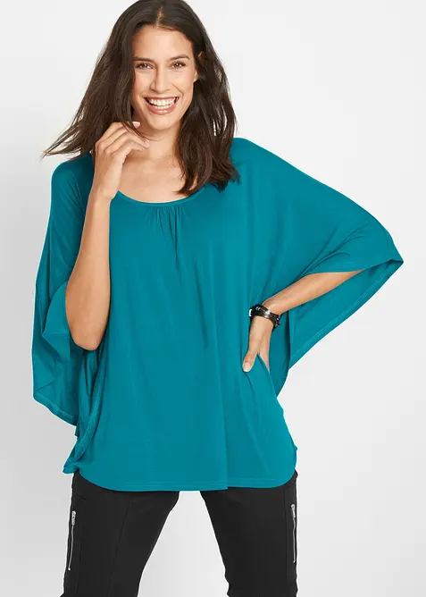 Topp i viskose med flaggermusermer, bonprix