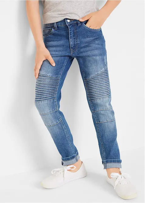 Skinny Fit-jeans med stretch og regulerbar linning, Straight, bonprix