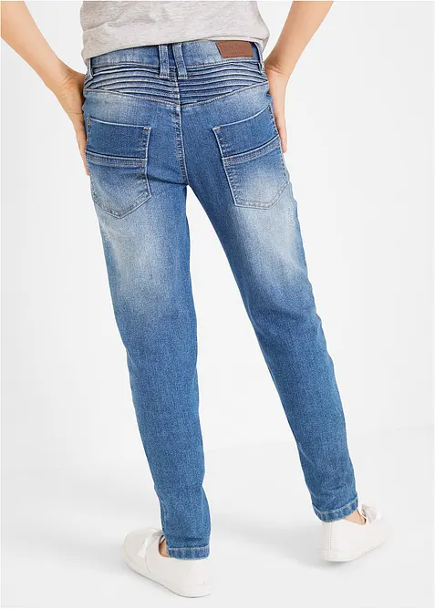Skinny Fit-jeans med stretch og regulerbar linning, Straight, bonprix
