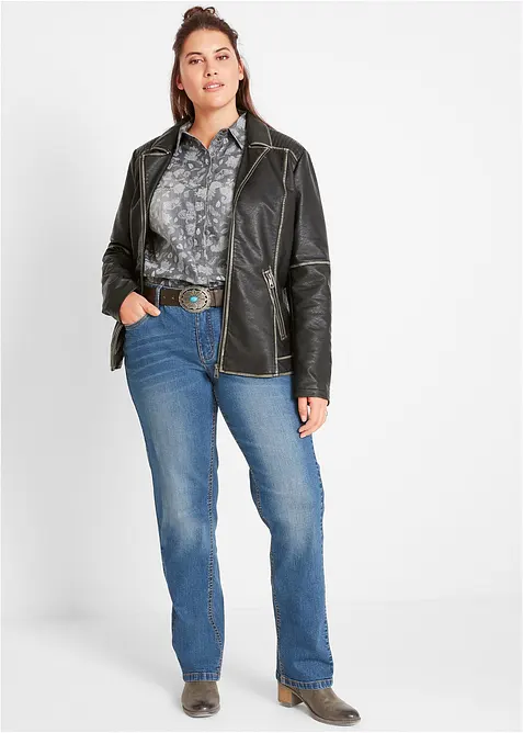 Straight-jeans Mid Waist, Stretch, bonprix