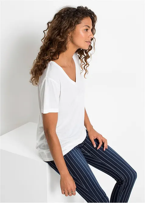 Topp med V-hals, bonprix