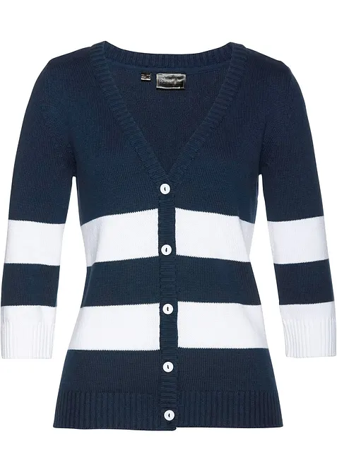 Cardigan med striper, bonprix