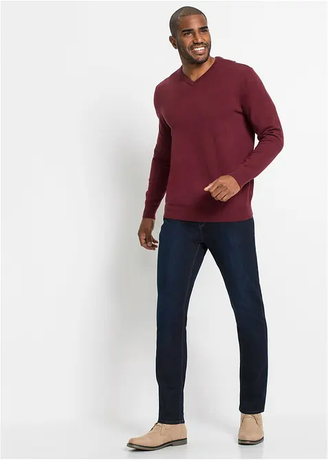 Regular Fit-jeans med multi-stretch, komfortlinning, Straight, bonprix