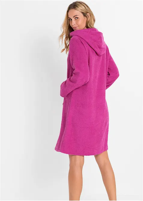 Badekåpe i frotté  av økologisk bomull, med glidelås, bonprix