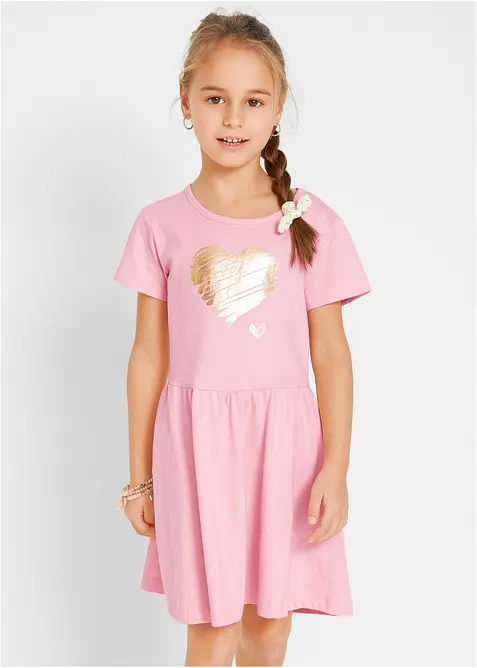 Jerseykjole i 100% økologisk bomull (2-pack), bonprix