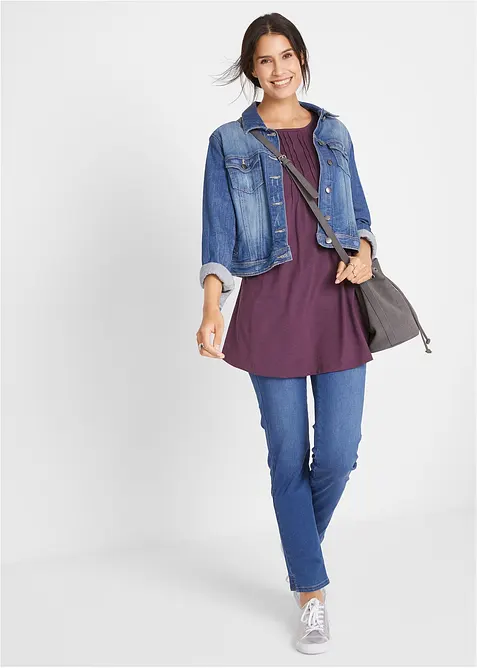 T-skjorte i A-fasong, kortermet, bonprix