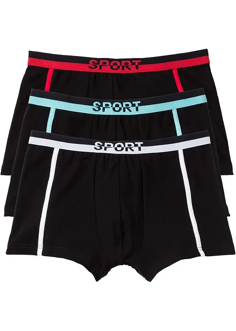 Boksershorts med bomull i ettersittende modell (3-pack), bonprix
